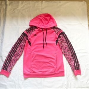 Adidas women hoodie sweatshirt pullover pink SizeM